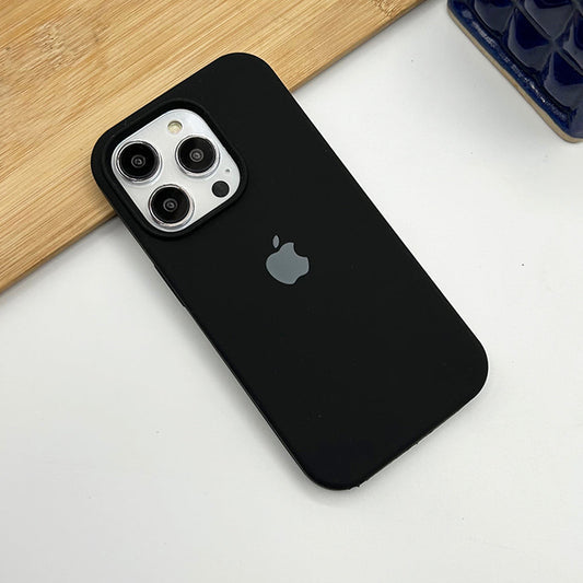 • BLACK APPLE SILICONE CASE •