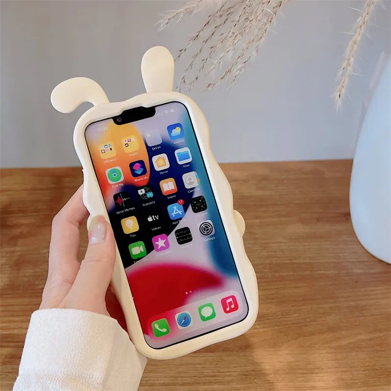 • NEWEST EAR RABBIT MIRROR CASE •