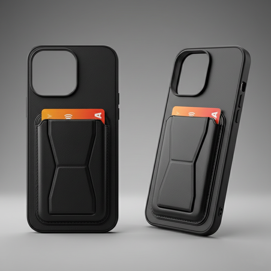 Leather Texture Card-Wallet Case 3-in-1