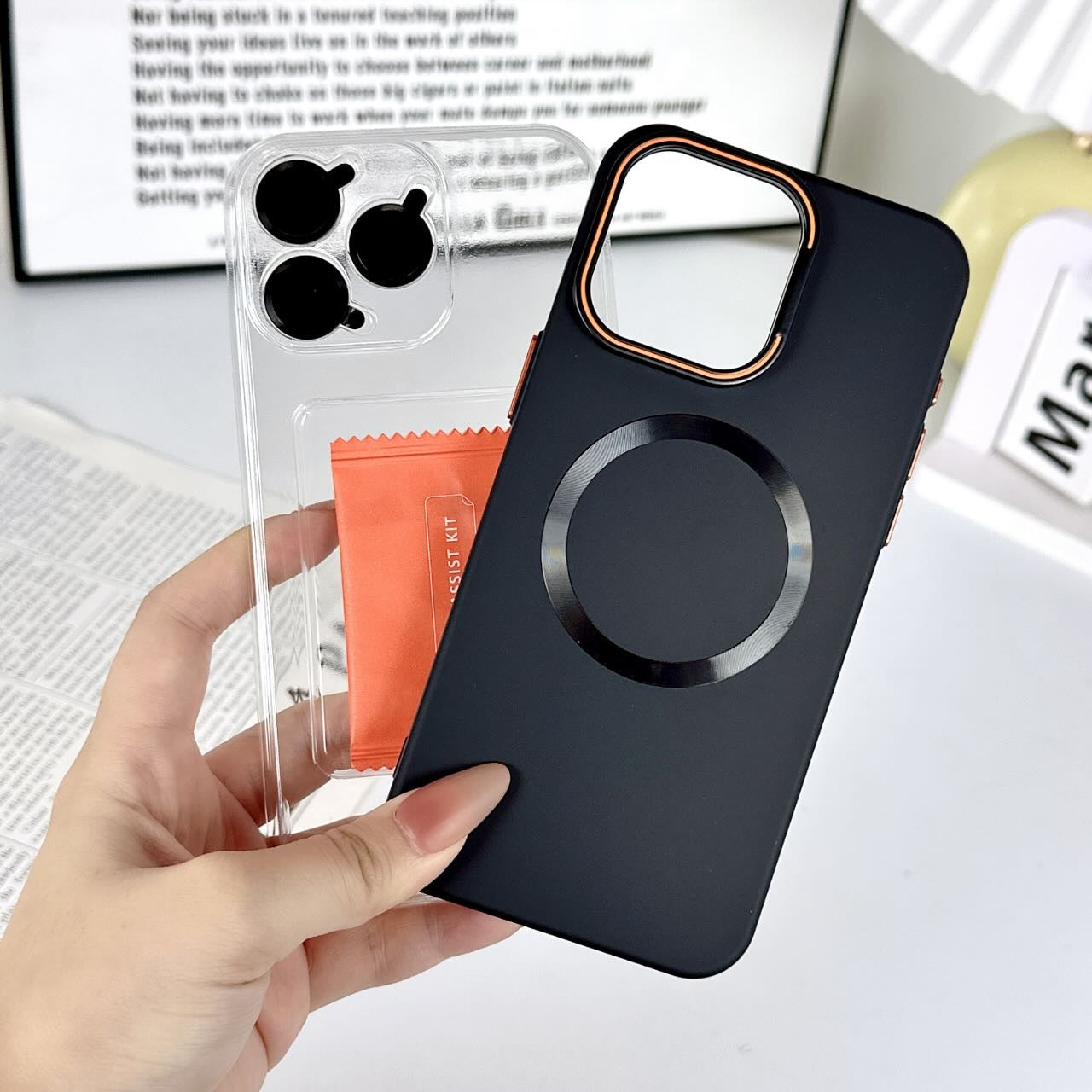• NEWEST MATTE MAGSAFE CASE WITH LENS •