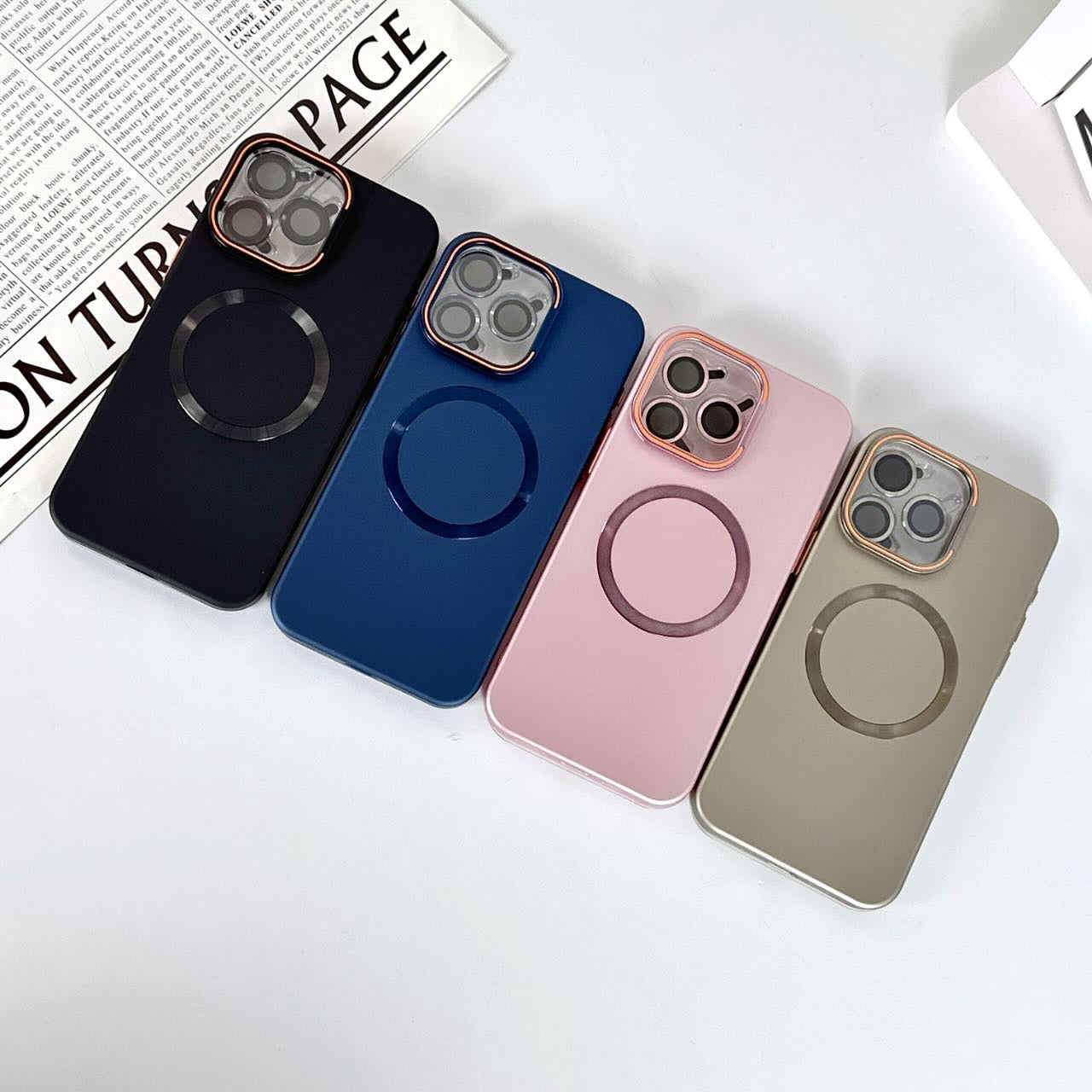 • NEWEST MATTE MAGSAFE CASE WITH LENS •