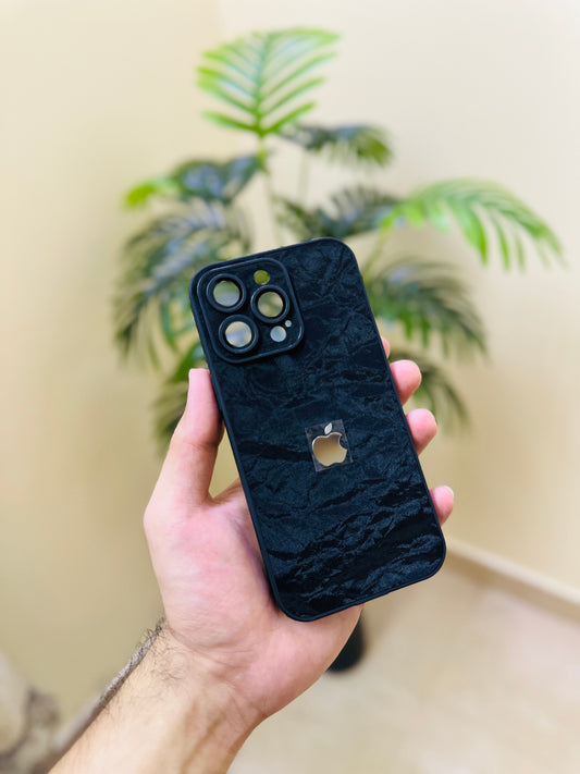 Crushed Black Velvet Case - IP 11 - to - 17 Pro Max