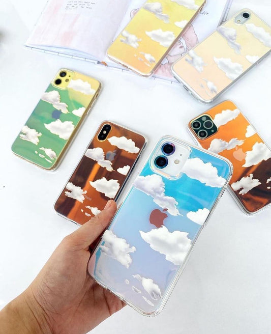 • NEWEST CLOUD HOLOGRAPHIC CASE •