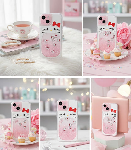 Hello Kitty Glitter Case Semi Transparent Case