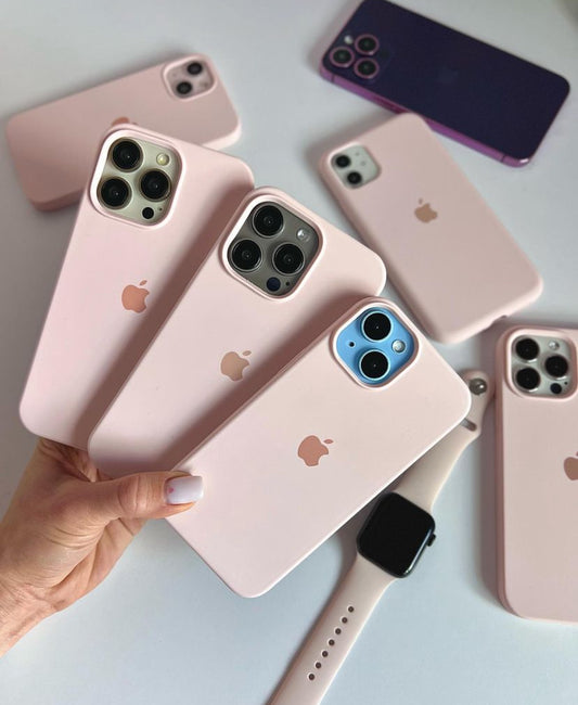 • PINK SAND APPLE SILICONE CASE •
