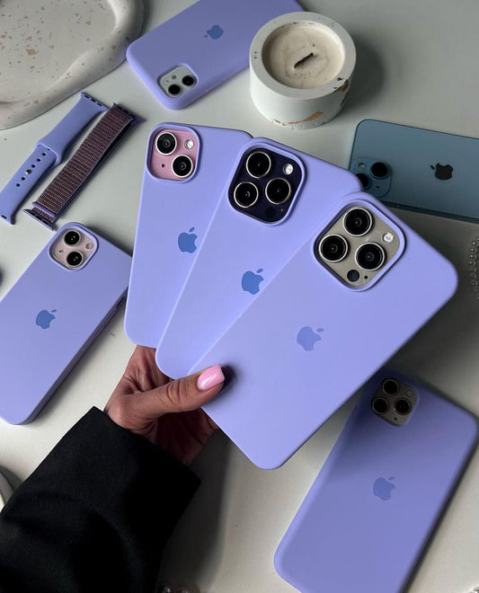 • LILAC APPLE SILICONE CASE •