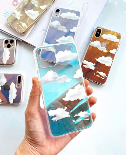 • NEWEST CLOUD HOLOGRAPHIC CASE •