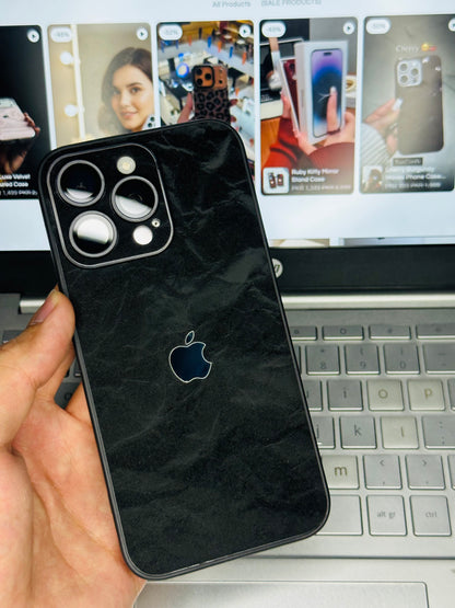 Crushed Black Velvet Case - IP 11 - to - 17 Pro Max
