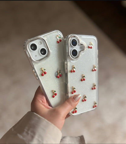 New Cherry 🍒 Shimmer Glittery Case